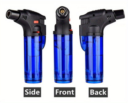 Butane Torch Lighter 6pcs Big Jet Flame Refillable & Adjustable Mini Blow Torch - Gift Box Set for Camping