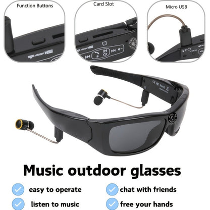 Smart Glasses Camera 1080P HD Video Recording, Built-in 32GB, Music Playback & Phone Call, Wearable Action Camera Sunglasses