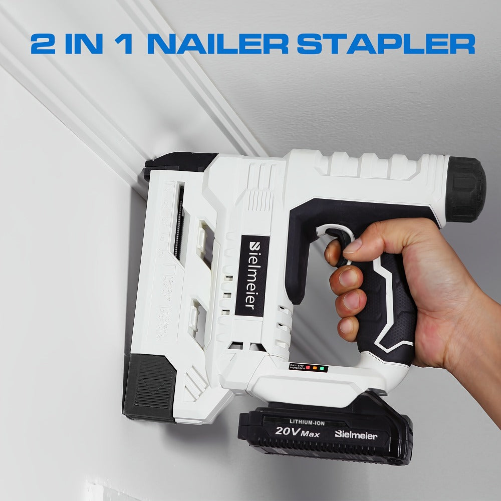 Cordless Stapler Nailer 2-in-1, 20V/4V Brad Nailer Without Compressor, with Safety Striker Guard
