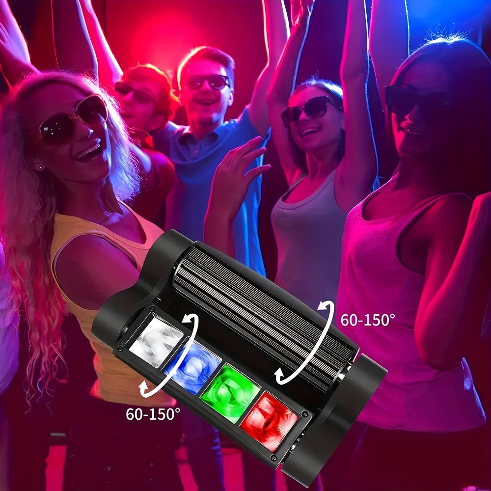 LED Spider Moving Head Stage Light 8x3W DJ Disco Party Light Sound Activated DMX-512 Control for Entryways, Bedrooms and Living Spaces
