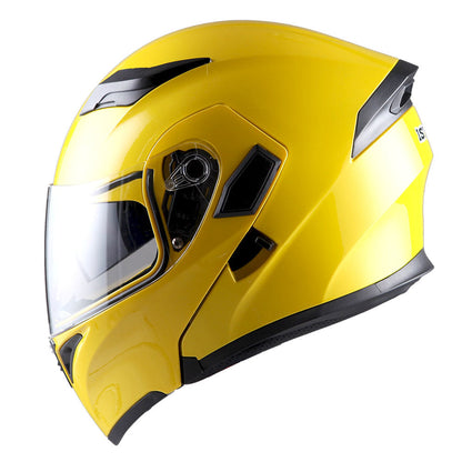 Motorcycle Helmet Modular Flip-Up Full-Face Shell with Dual Visors, S-XL Sizes and Arrow, Storm or Glossy Styles