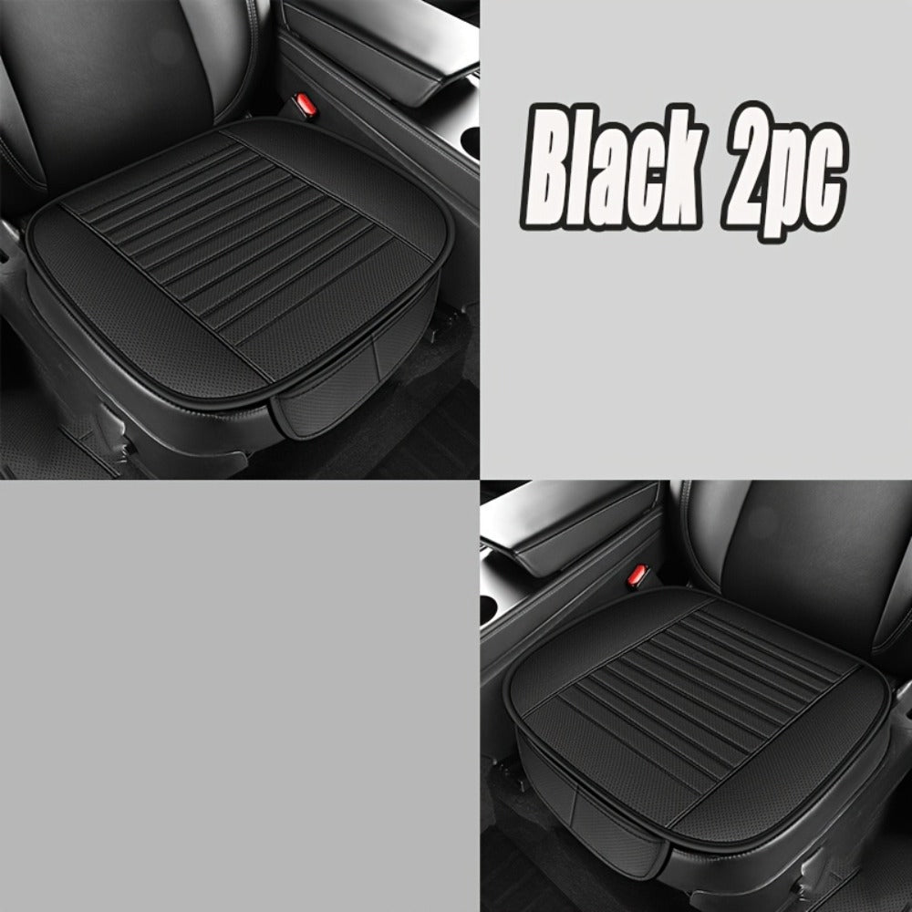 Backless Car Seat Cushion Two-Piece Front Pad Set with 52 x 50cm Size in Black, Beige or Gray