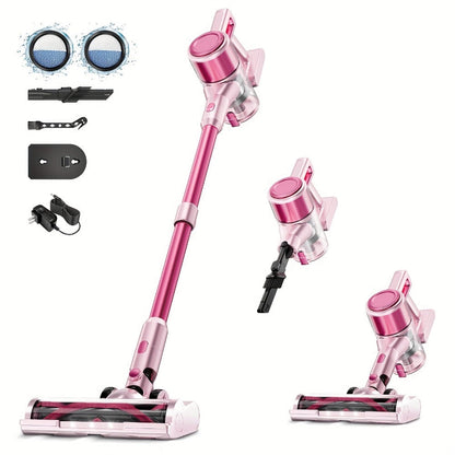Cordless Stick Vacuum Cleaner 60Kpa 55-Min Runtime - Anti-Tangle Handheld Vacuum for Hardwood for Entryways, Bedrooms and Living Spaces