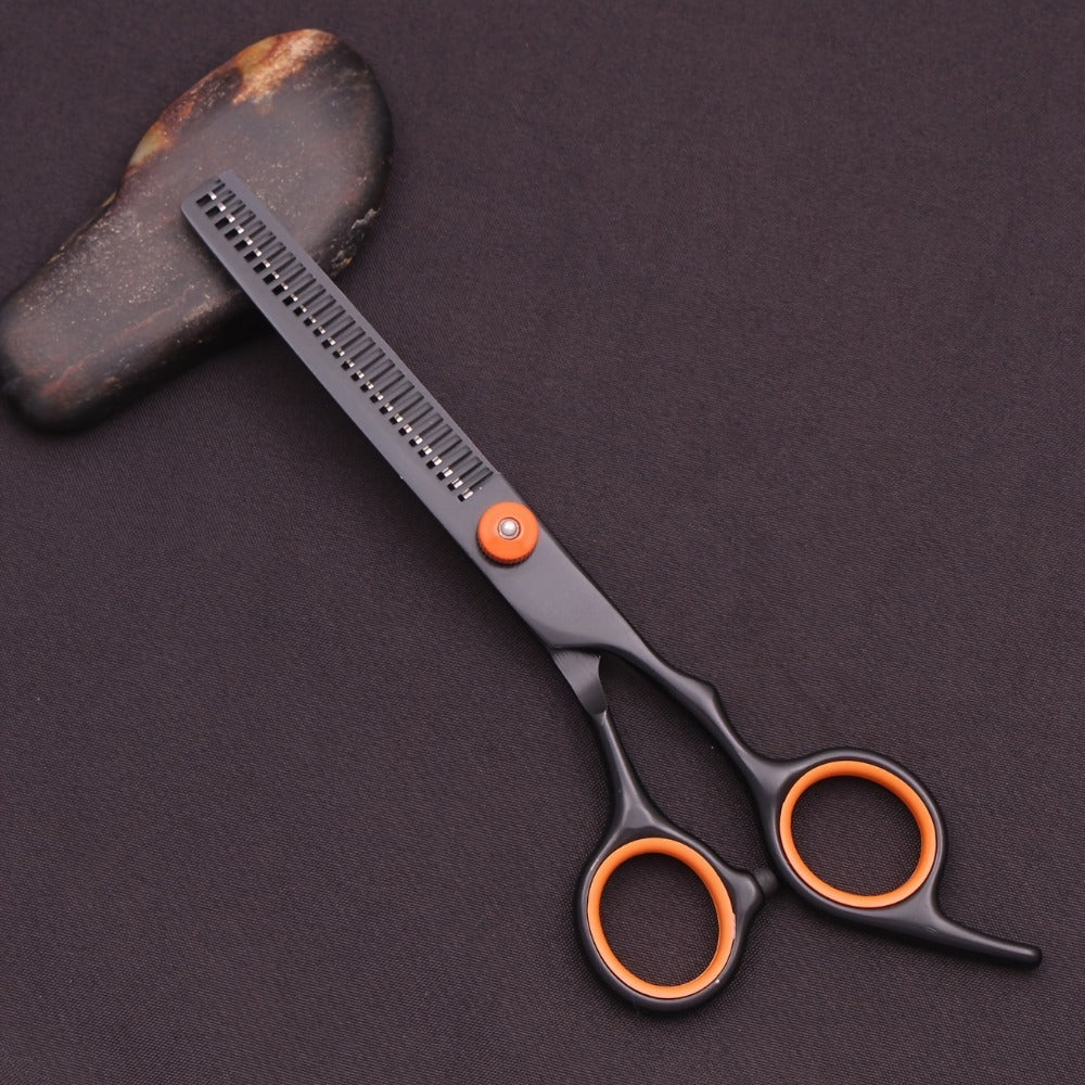 Hair Scissors Set 3 Pieces Japanese Steel – 6 Inch Thinning Shears, Razor Comb & Detangling Comb, Ambidextrous Texturizing Kit for Salon