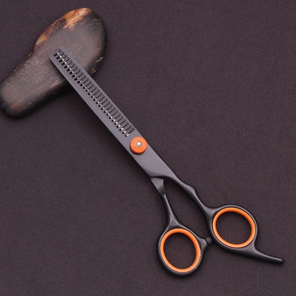 Hair Scissors Set 3 Pieces Japanese Steel – 6 Inch Thinning Shears, Razor Comb & Detangling Comb, Ambidextrous Texturizing Kit for Salon