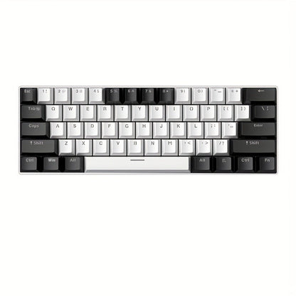Mechanical Keyboard 61-Key Wired Hot-Swap Layout with Red or Blue Switches, RGB Backlighting and Six Color Options