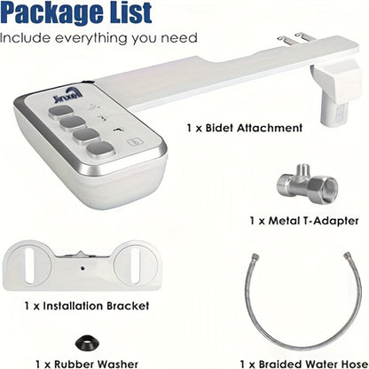 Bidet Attachment for Toilet Ultra-Slim, Non-Electric Cold Water Sprayer, Retractable Self-Cleaning Nozzle