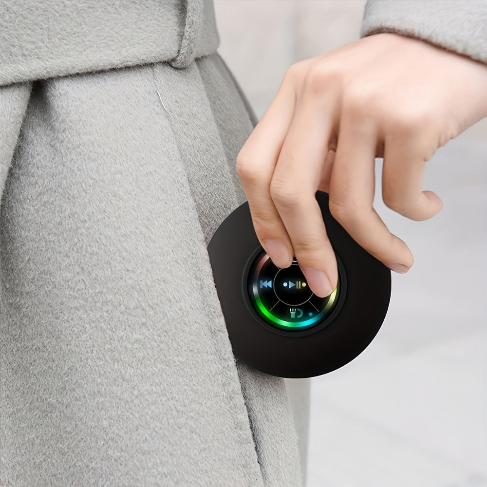 Bathroom Shower Speaker with LED Light, Wireless Bluetooth Speaker, USB Rechargeable 400mAh Battery