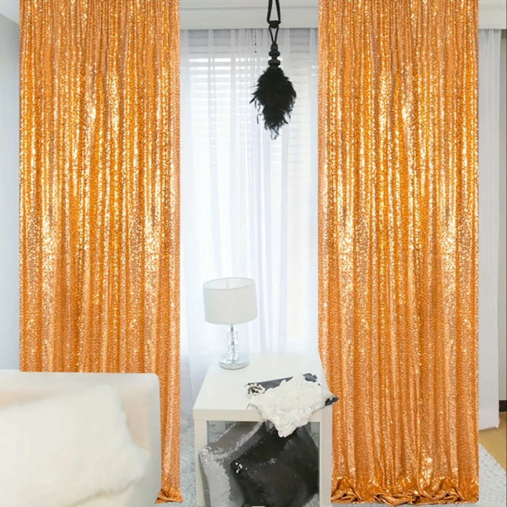 Sequin Backdrop Curtain for Party Wedding – 4x8ft Shimmering Glitter Curtain for Birthday Photo Booth Stage Decoration, Easy Hang