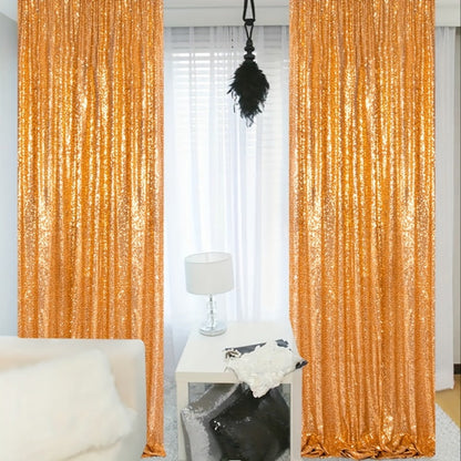 Sequin Backdrop Curtain for Party Wedding – 4x8ft Shimmering Glitter Curtain for Birthday Photo Booth Stage Decoration, Easy Hang
