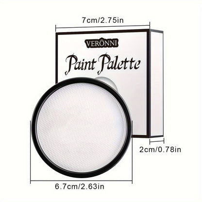 Water Activated Face Paint Kit 6 Colors with 10 Brushes, Water Based Face Body Paint Palette Black White Red