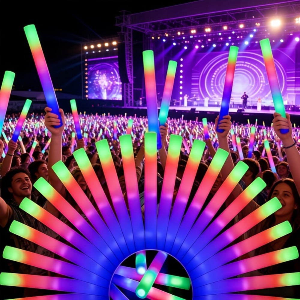 LED Light Up Foam Glow Wands 27/30 Pack with the Listed Color, Size or Set Options for Everyday Use