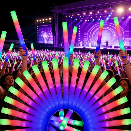 LED Light Up Foam Glow Wands 27/30 Pack with the Listed Color, Size or Set Options for Everyday Use