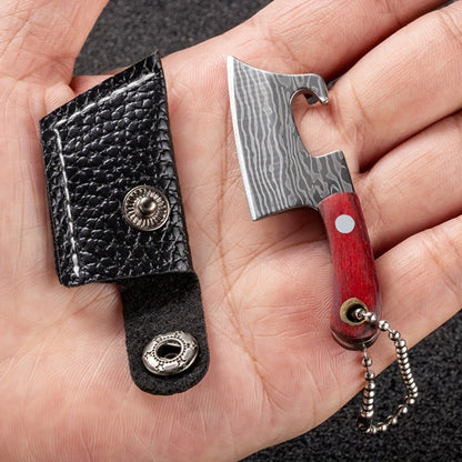 EDC Knife Keychain - Mini Set 10pcs Damascus Pattern Blade Stainless Steel Pocket Tool with - product detail view 13