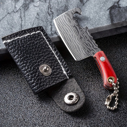 EDC Knife Keychain - Mini Set 10pcs Damascus Pattern Blade Stainless Steel Pocket Tool with - product detail view 14