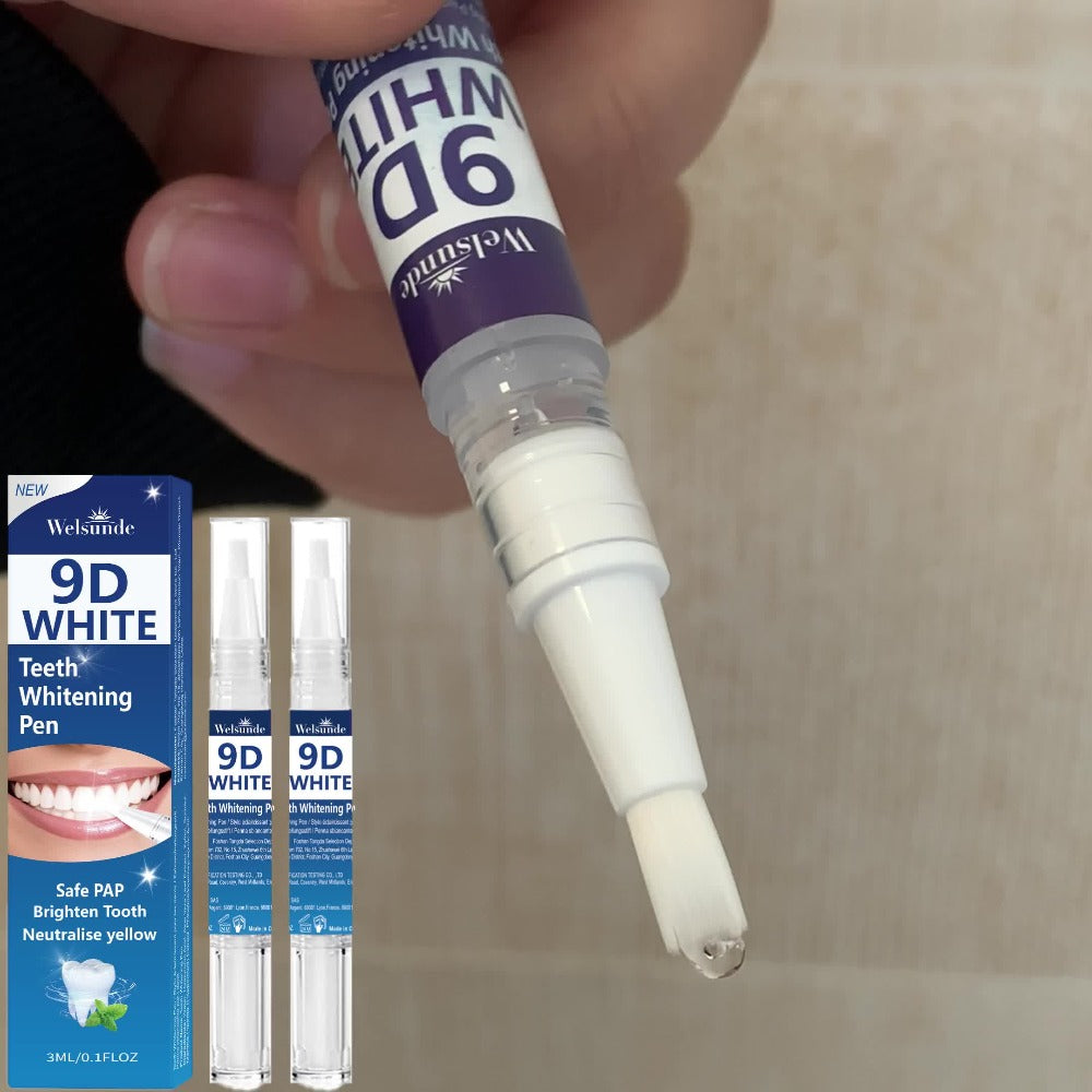 Teeth Whitening Pen 2pcs 9D Powerful Whitening Neutralize Yellow Stains Brighten Teeth Gum Care for an Everyday Personal Care Routine