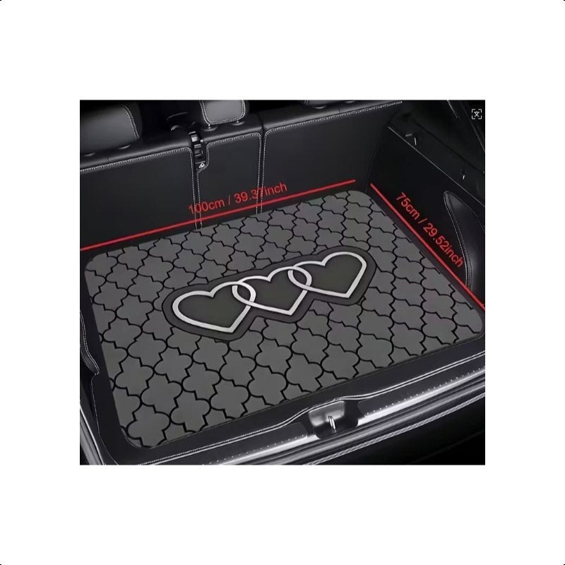 Car Trunk Mat Cargo Liner – Waterproof Non-Slip Trunk Floor Mat with Pattern Designs to Protect Vehicle Interior from Dirt
