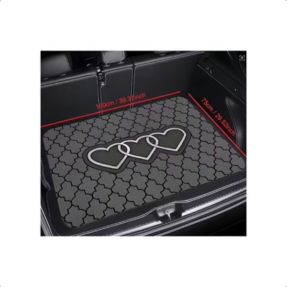 Car Trunk Mat Cargo Liner – Waterproof Non-Slip Trunk Floor Mat with Pattern Designs to Protect Vehicle Interior from Dirt