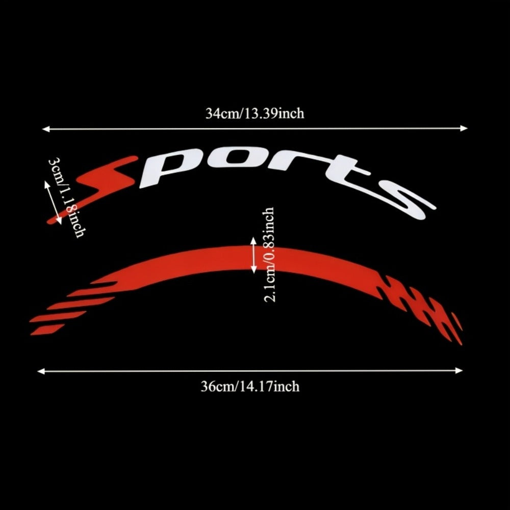 Tire Letter Stickers – Sport Racing PVC Tire Decals for Car & Motorcycle, Self-Adhesive Raised Letter Stickers