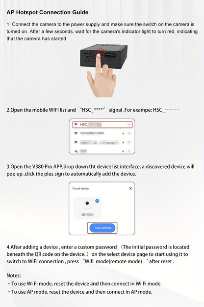 Mini Security Camera No WiFi No Internet Needed, Full HD 1080P Wireless Indoor Camera Built-In AP Hotspot