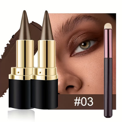 Cone-Tip Gel Eyeliner Stick Set in Brown, Black or Mixed Two- and Four-Piece Packs with Brushes