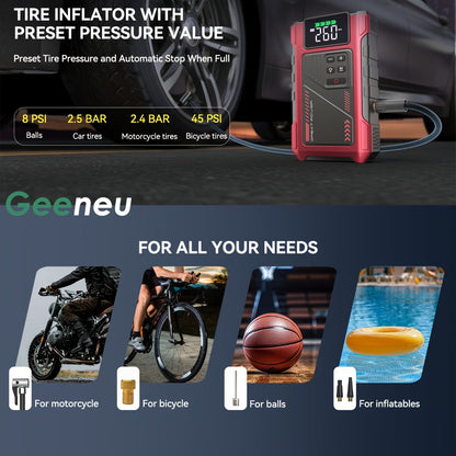 8000A Jump Starter with Air Compressor – 12V Portable Jump Box for Gas & Diesel Cars, USB Ports & LED Flashlight | Up to 8.0L Gas & 6.5L