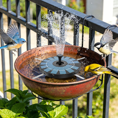 Garden Fountain Solar Powered with Support Rod for Garden, Pathway and Patio Lighting, with the Listed Configuration