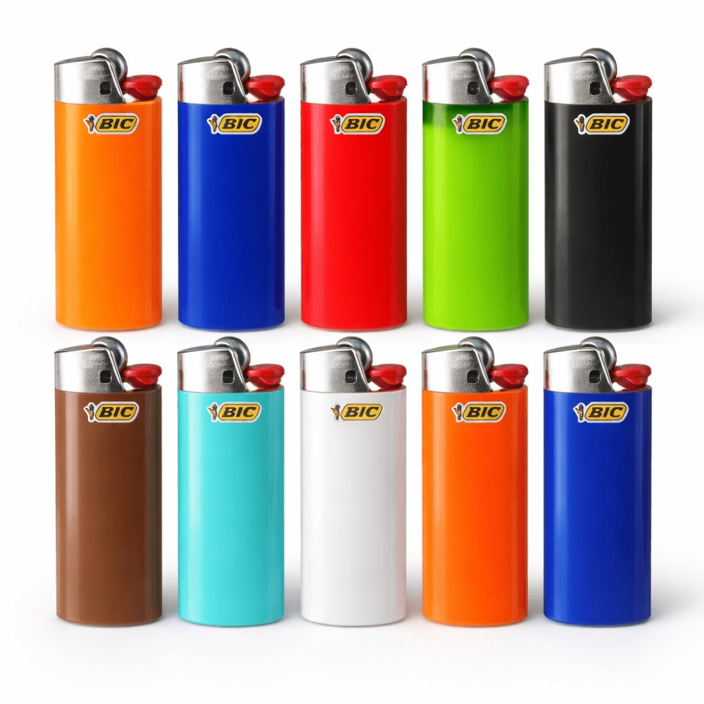 BIC Classic Pocket Lighters Bulk, Assorted Colors, Reliable Windproof Flame for Candles Fireplace Camping Grill