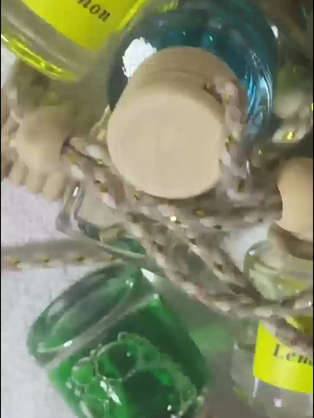 Hanging Bottle Car Air Freshener Sets in 12- or 36-Piece Random Six-Scent Packs with Wooden Caps and Cords