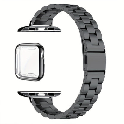 Slim Waist Apple Watch Steel Band & Half Shell Case 3-Piece Set for an Everyday Personal Care Routine