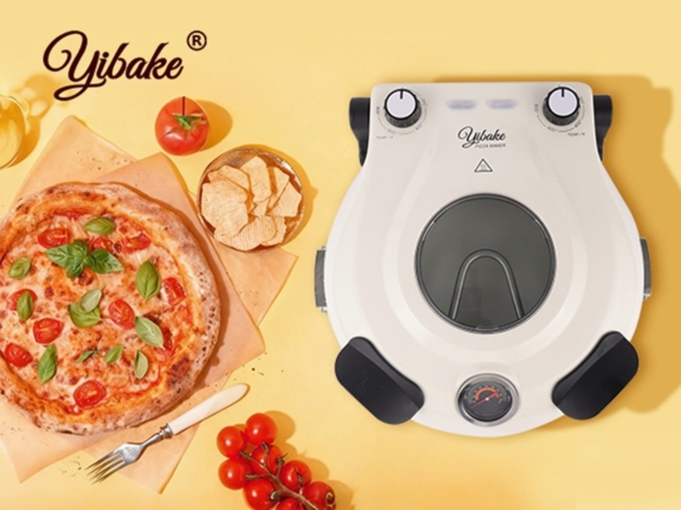 Indoor Pizza Oven Countertop, 12-Inch Electric Pizza Maker Machine for Home Kitchen, Heats Up to 800°F