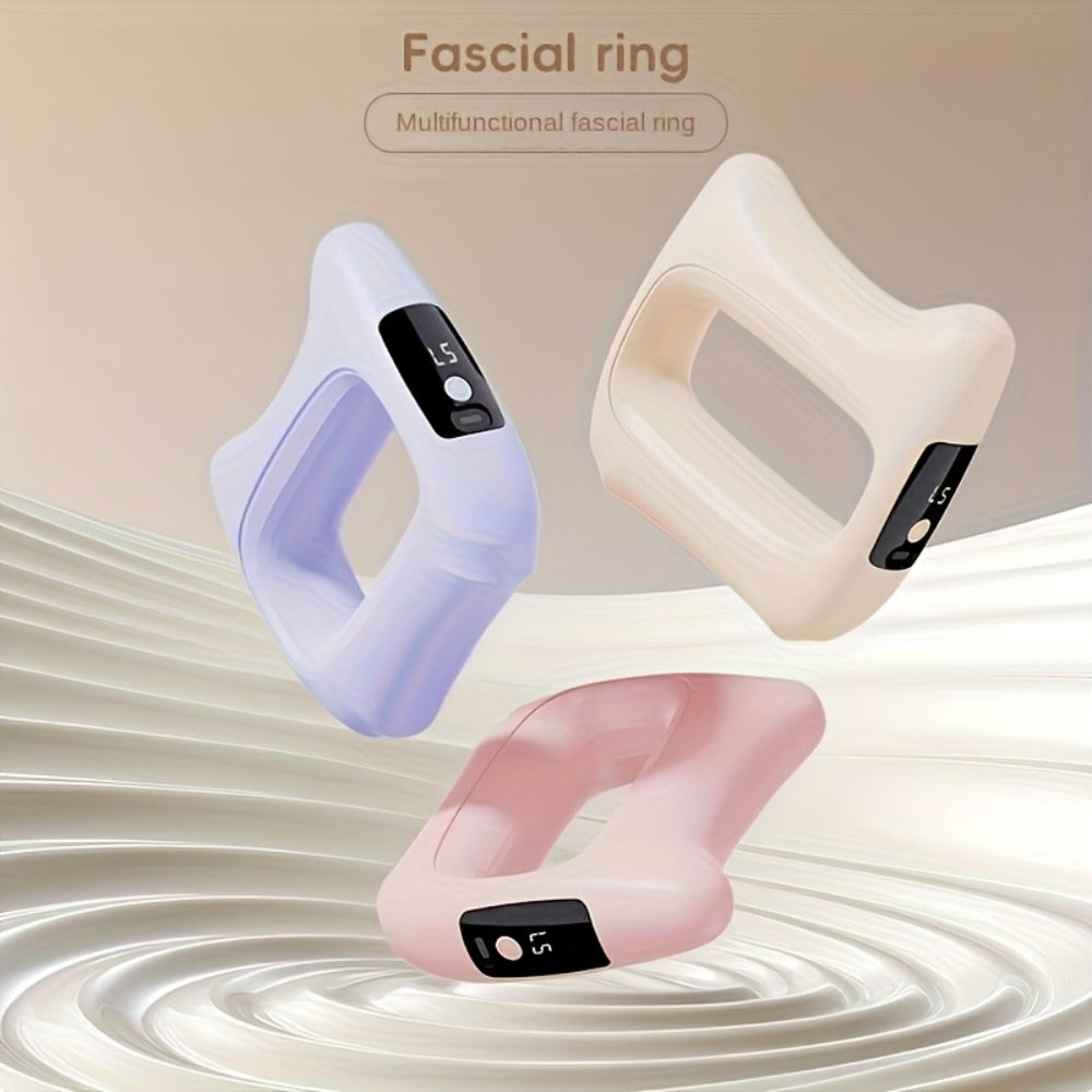 Dual Motor Electric Fascia Ring with Massage Belt – 8 High-Frequency Vibration Modes, Type-C Rechargeable Large Battery, Ergonomic Grip