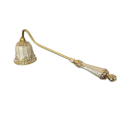 Candle Snuffer Long Handle - Elegant Metal Wick Flame Extinguisher Bell Candle Accessory for Home Decor