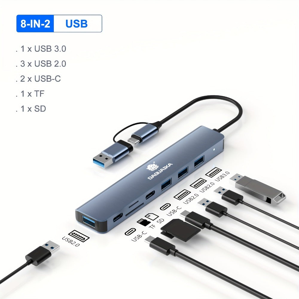 USB-C Hub Multiport Adapter with Audio Output, USB 3.0, USB 2.0, SD & TF Card Reader for an Everyday Personal Care Routine