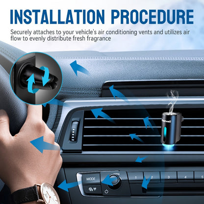 Car Essential Oil Diffuser – USB Aromatherapy Air Freshener with 3 Adjustable Mist Modes, Humidifier & Fragrance Diffuser for Vehicle