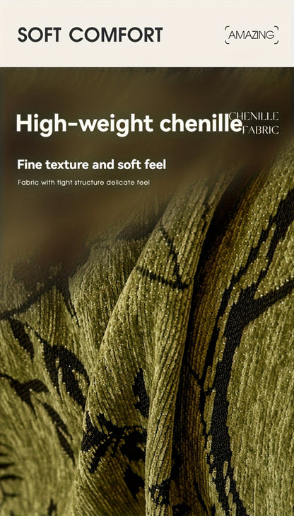 Sofa Cover Throw, Thick Chenille Floral Couch Slipcover in Three Colors for One-to-Four-Seat Sofas