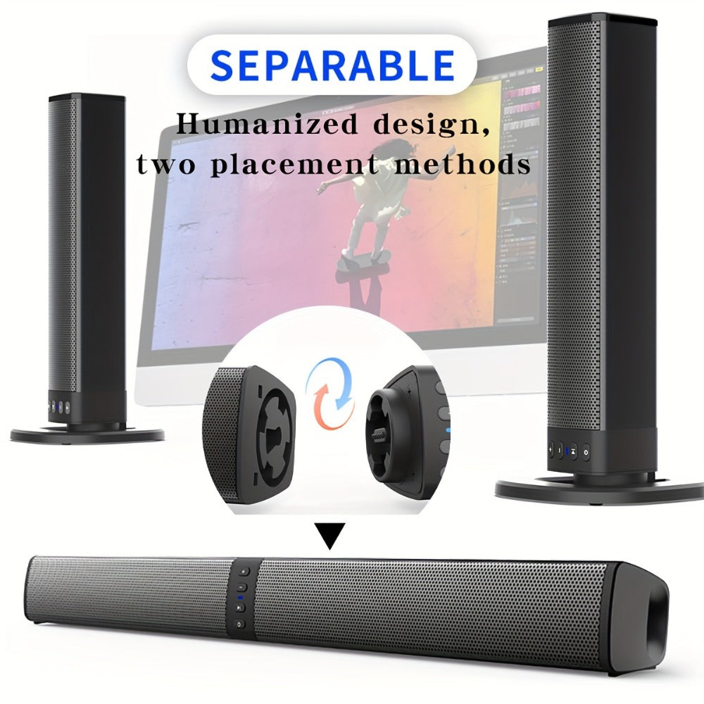 Sound Bar with 4 Subwoofers 20W Hi-Fi Wireless Surround Sound System Bluetooth 5.0 TWS Wall for an Everyday Personal Care Routine