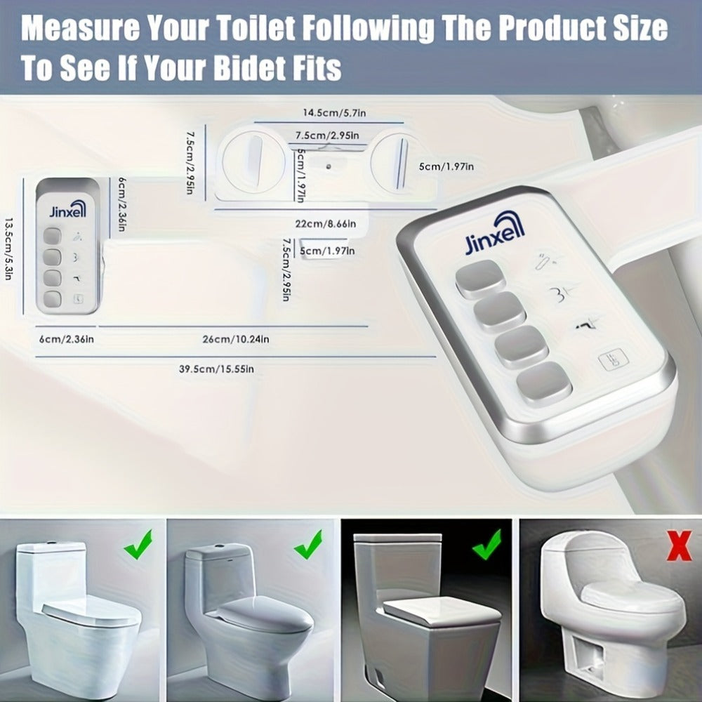 Bidet Attachment for Toilet Ultra-Slim, Non-Electric Cold Water Sprayer, Retractable Self-Cleaning Nozzle