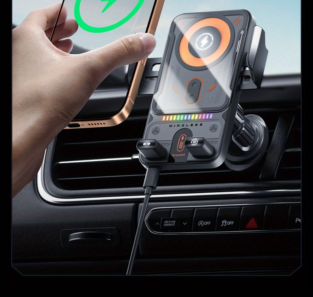 Car Wireless Charger 15W Auto-Align Smart Sensor FOD Detection Auto-Sensing Infrared Clamp 4mm for an Everyday Personal Care Routine