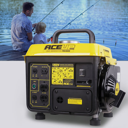 Portable Generator, Gas Powered Camping Home Backup Emergency Power for Garden, Patio and Yard Use
