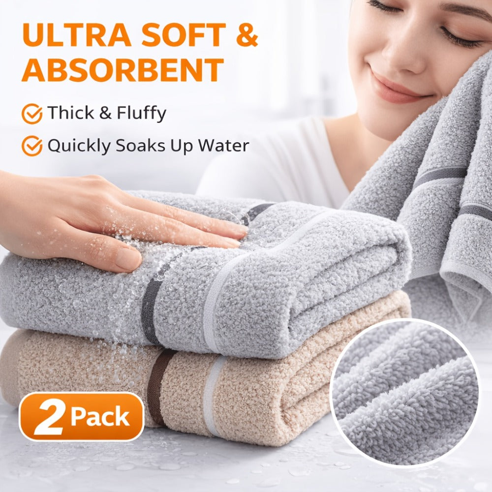 Washcloths 2 Pack Premium Soft Absorbent 102GSM Knit Fabric Face Towels Quick Dry Multipurpose Bath Washcloths for Body Face Kitchen Random