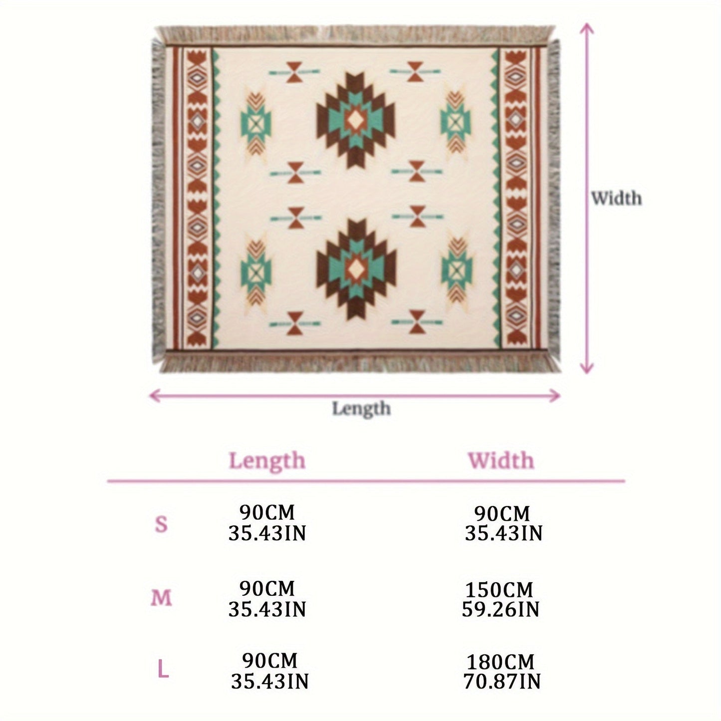 Picnic Blanket Bohemian | Camping Mat Tablecloth Sofa Blanket Indoor Outdoor Universal Carpet