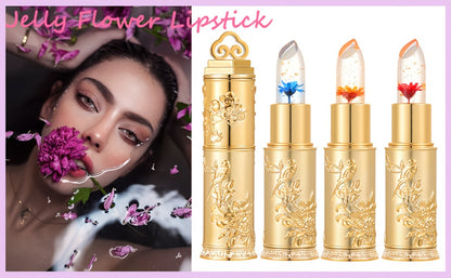Color Changing Lip Gloss Set 3 Pcs, Temperature Magic Pink Tint Crystal Jelly Balm & Lipstick, Plant Squalane Lip Makeup