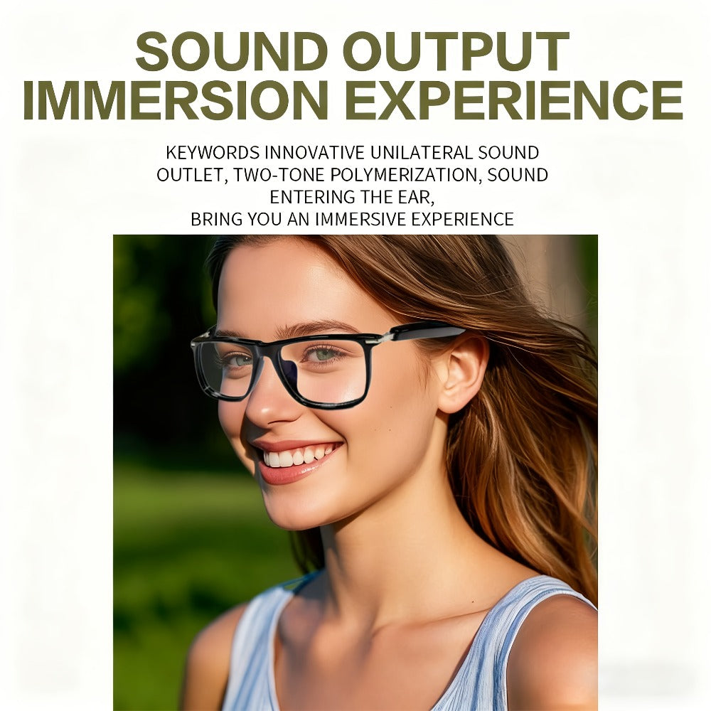 Anti-Blue Light Smart Audio Glasses Bluetooth 5.3 HiFi Open-Ear Wireless Calls Music Anti-UV Lens for an Everyday Personal Care Routine