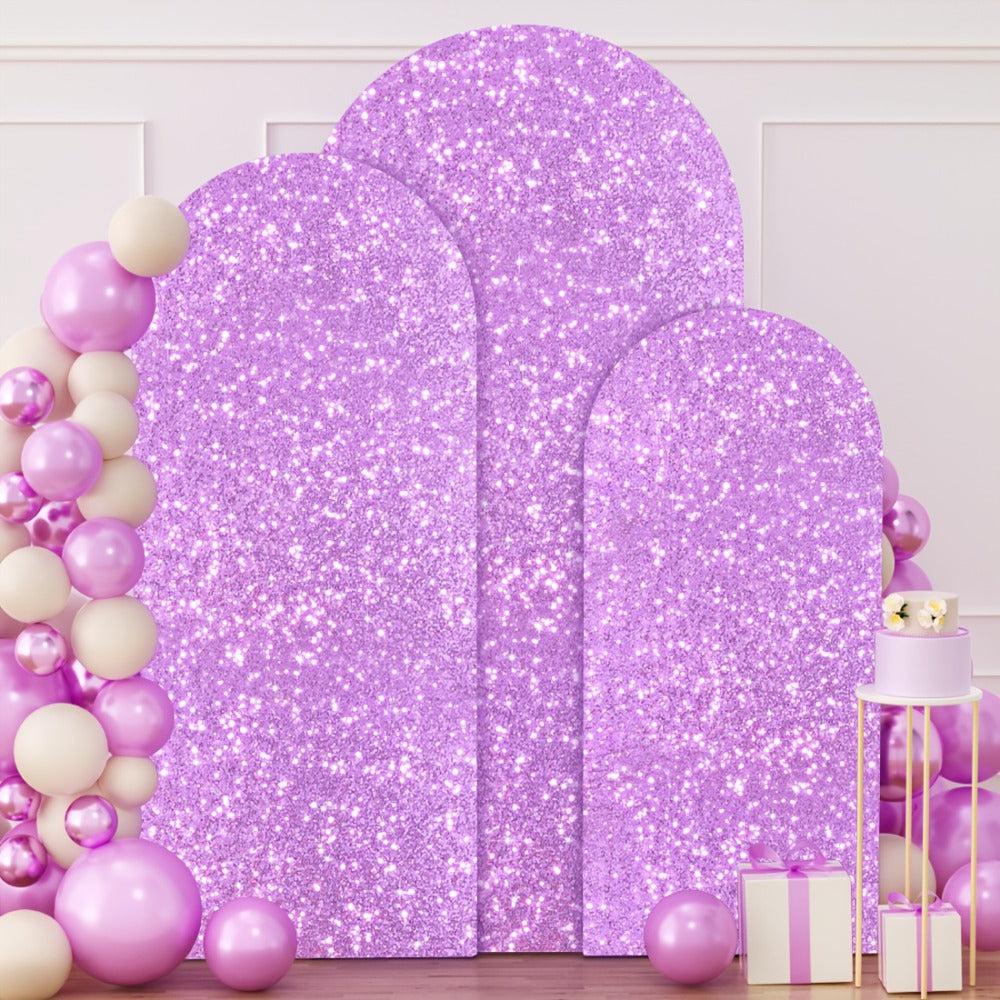 Sequins Wedding Arch Cover Set of 3 Sizes 4ft 5ft 6ft Metallic Spandex Arch Backdrop Cover Payette Glitter Arch Stand Cover for Wedding