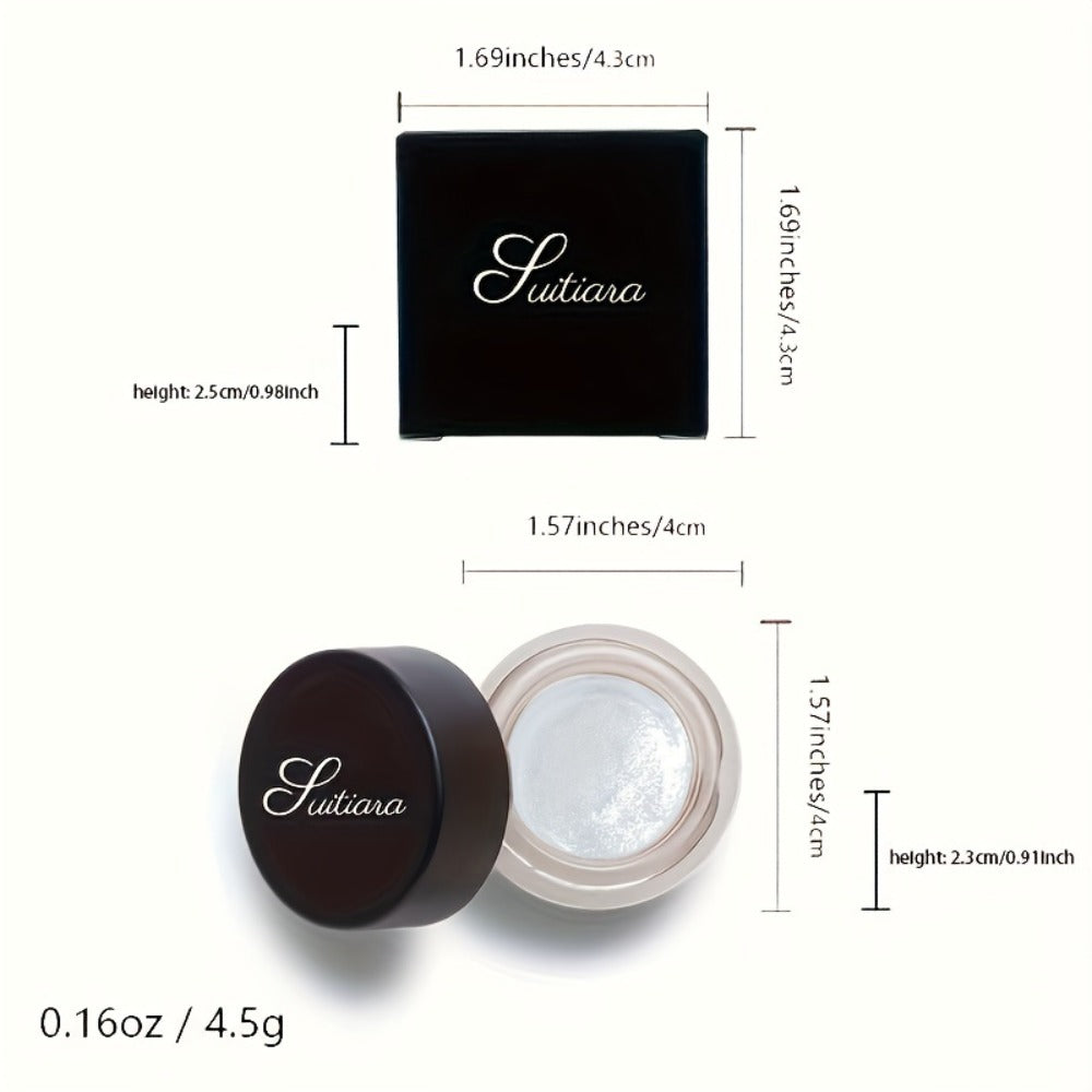 Shimmer Jelly Eyeshadow 2 Pack, Icy Cool Tone Frosty Glow Gel Eye Makeup, Non-Creasing Blendable Formula