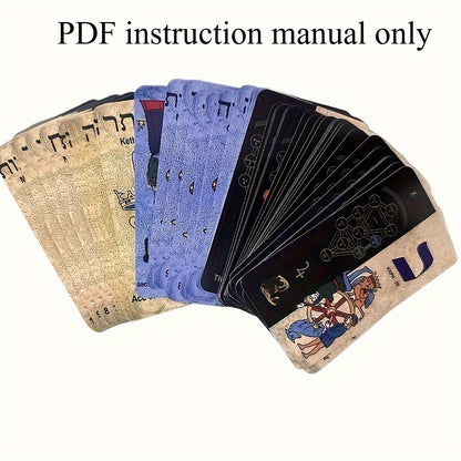 Kabbalah Tarot Deck 78 Cards, Traditional Divination Card Game with Ancient Wisdom & Spiritual Guidance