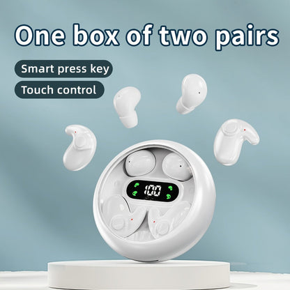 Wireless Earbuds Two-Pair Mini Sleep Set with Digital Display, Type-C Charging and Three Color Options