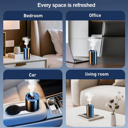 Car Air Freshener Rechargeable Aroma Diffuser with Three Refill Bottles, LED Ring and Auto On-Off