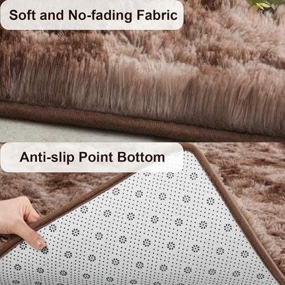 Non-Slip Area Rug Fluffy Soft Carpet – Modern Home Decor Floor Mat for Living Room, Bedroom, Kitchen & Bathroom | Easy Clean Cute Plush Rug